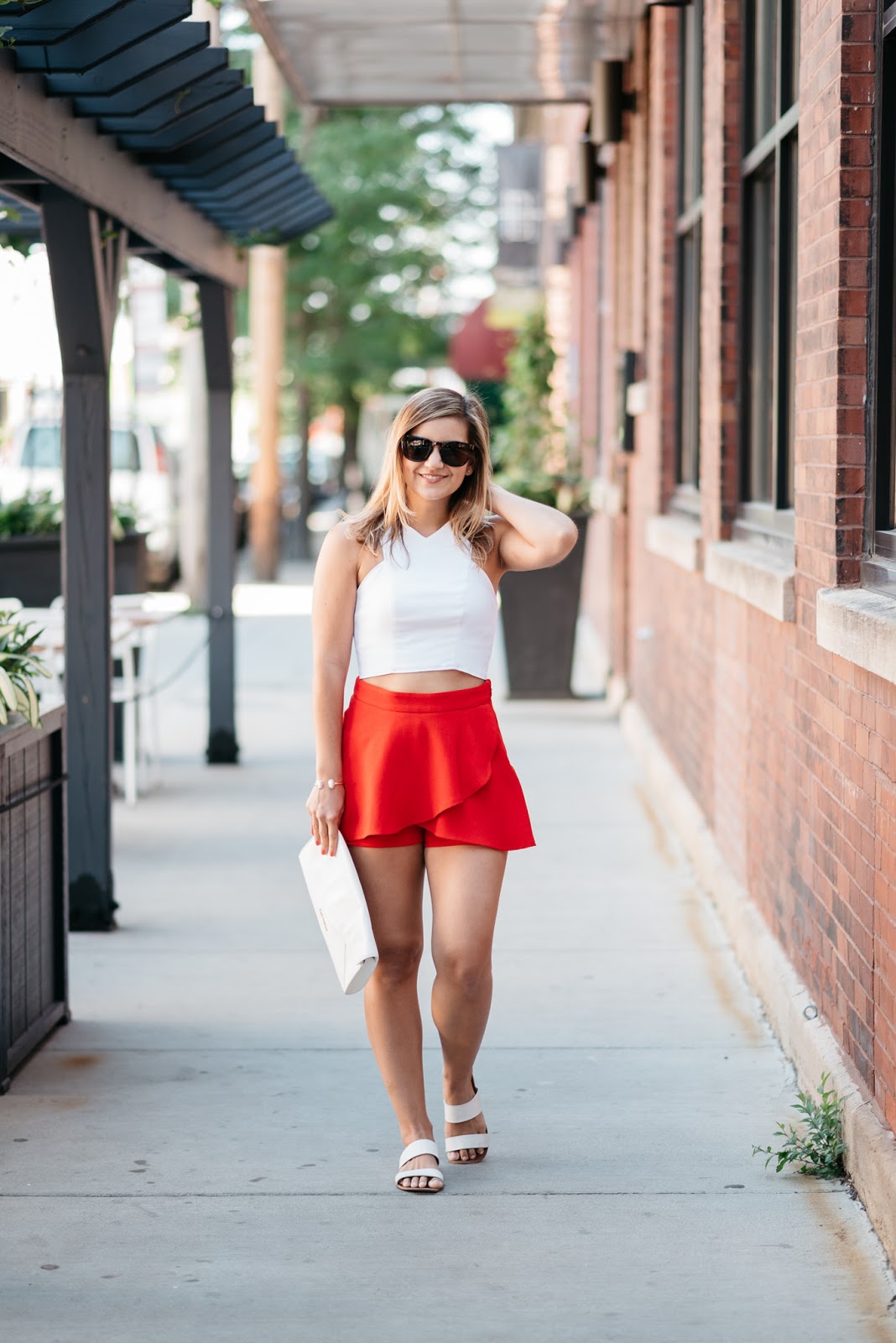 Little Red Skort for 4th of July - Lake Shore Lady
