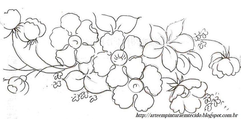 desenhos de flores para pintar em tela
