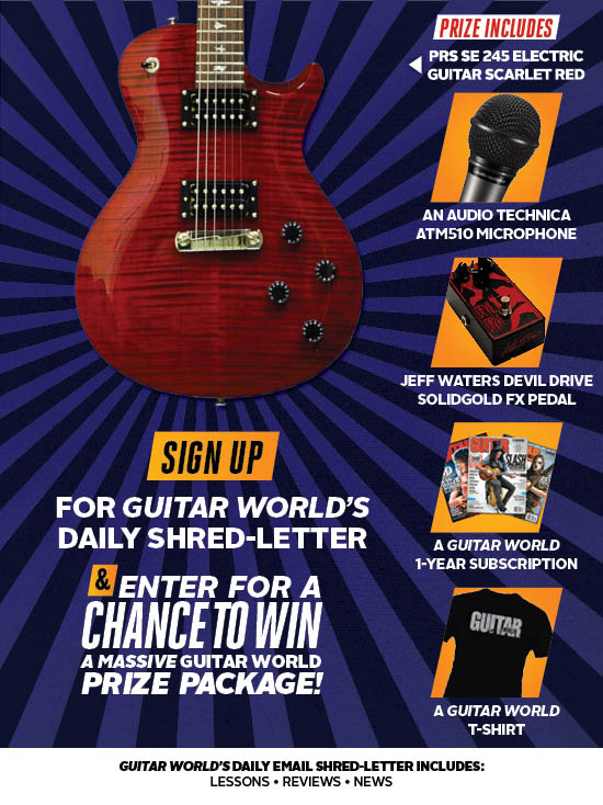 News Get guitar world newsletter and win mega prizes