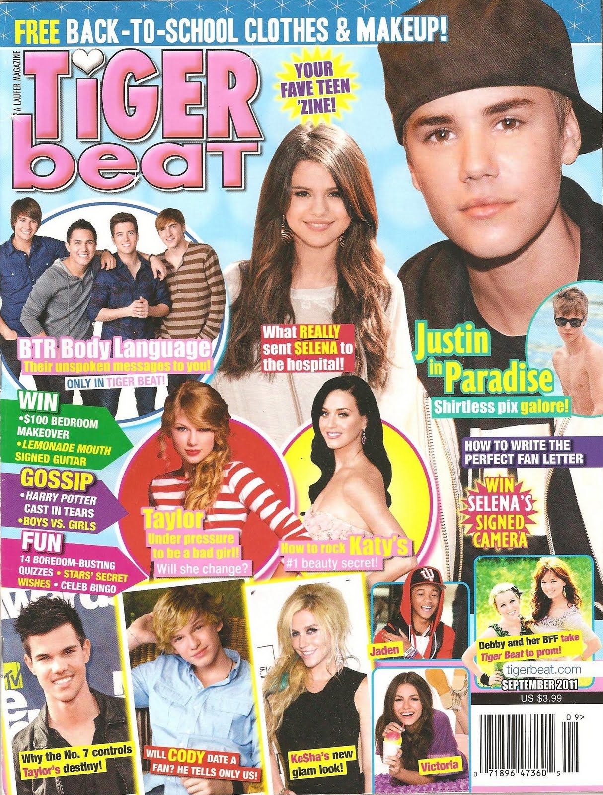 Wizards of Waverly Place: Tiger Beat September's issue cover