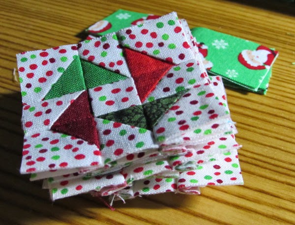 holiday 9-patch quilt blocks