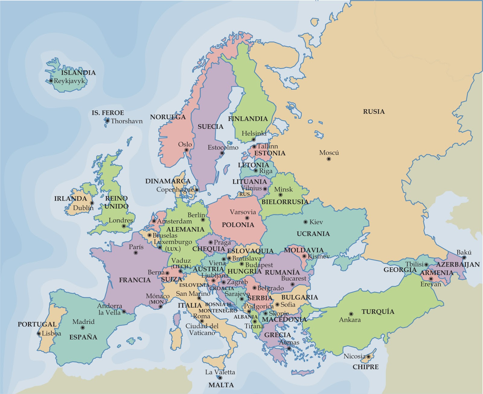 Mapa Político Europa