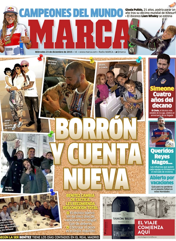 Real Madrid, Marca: "Borrón y cuenta nueva"