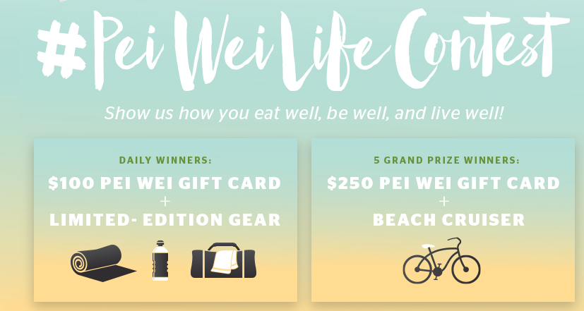 Pei Wei 100 Gift Card And Wellness Prize Pack Giveaway 41 Winners 5 