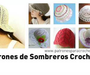 7 Patrones de Sombreros muy femeninos para tejer al Crochet