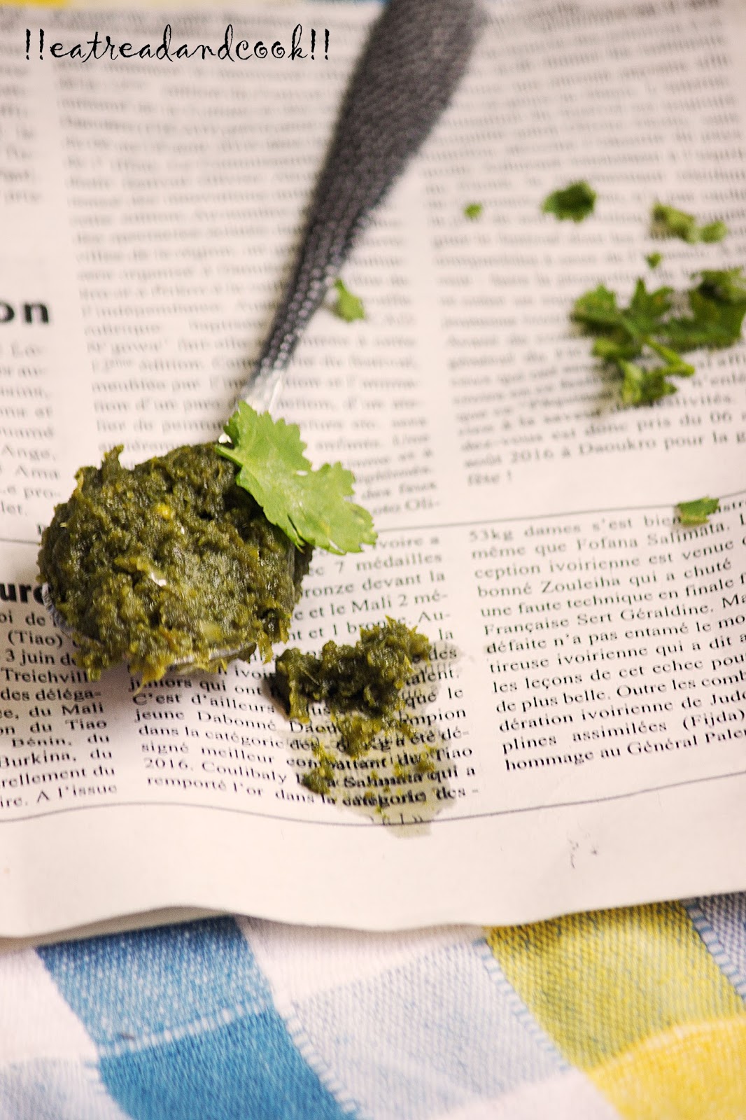 Dhone Pata Bata / Bengali Coriander Leaves Paste