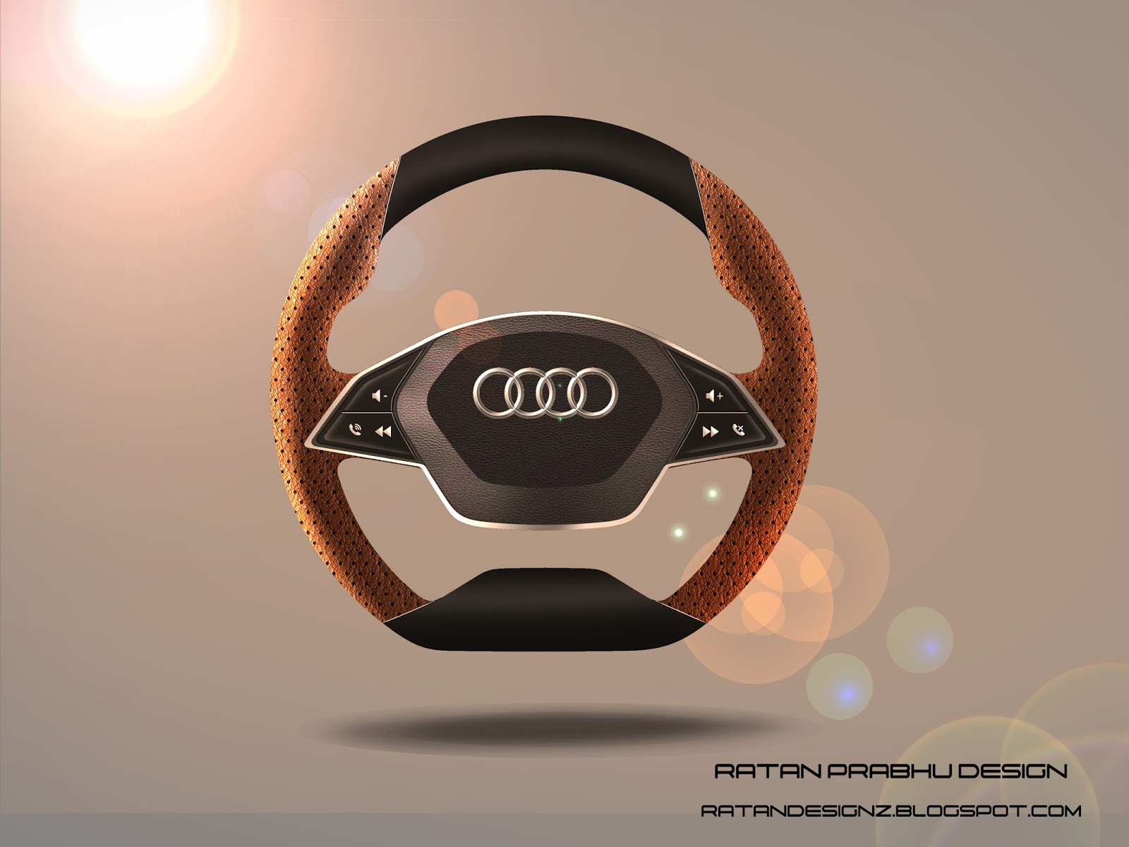 RATANDESIGNZ Audi Steering Wheel Design Concept Sketch