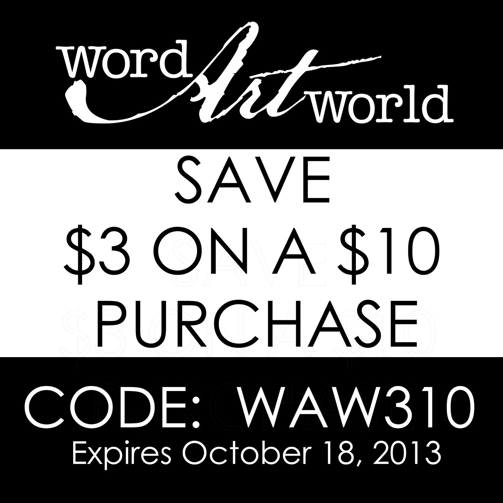 Word Art World NEW Products, Coupon Code + FREEBIE!