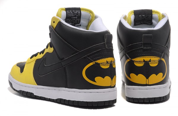 Batman Nike Dunks/Nike Dunk SB High Men Batman Robin Black Yellow ...