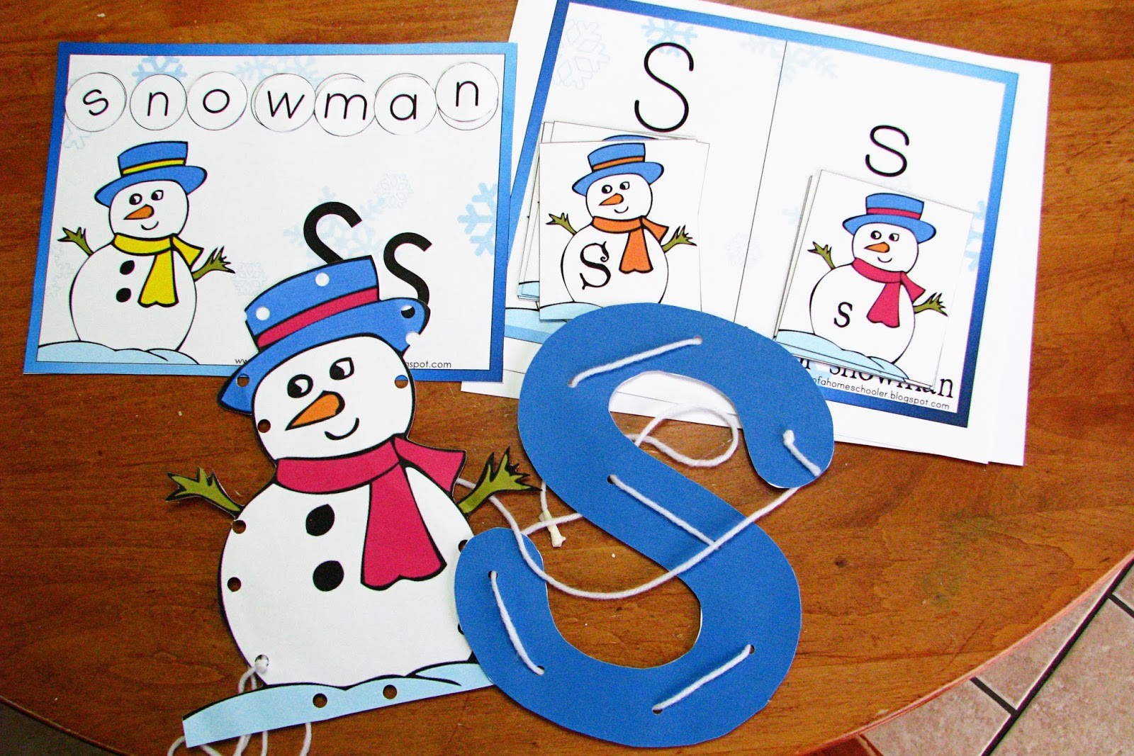 Mommy’s Little Helper: Letter S/ Snowman Preschool Theme