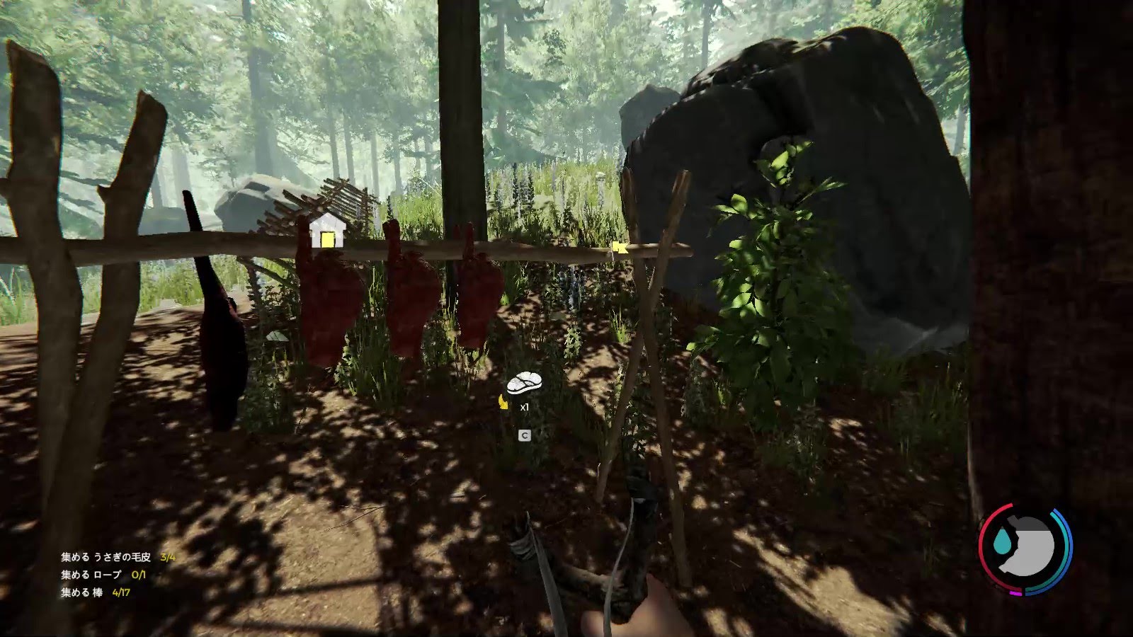 The Forest プレイ日記 その10 兎狩り Steamゲームで遊ぼう
