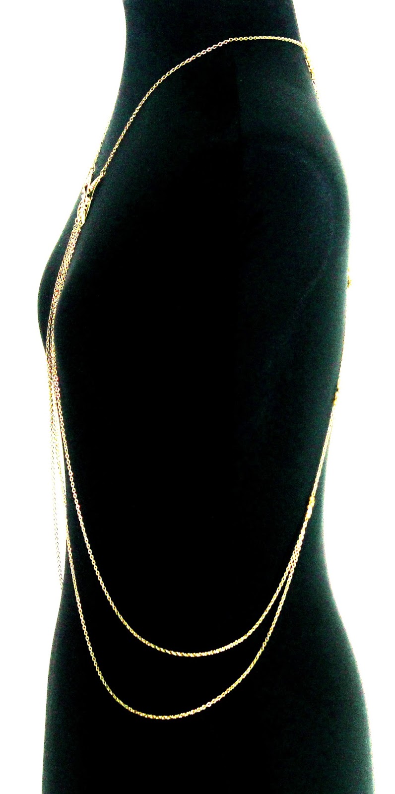 Gold Butterfly Rhinestone Pendant Body Chain Necklace - Navah Adi Jewelry