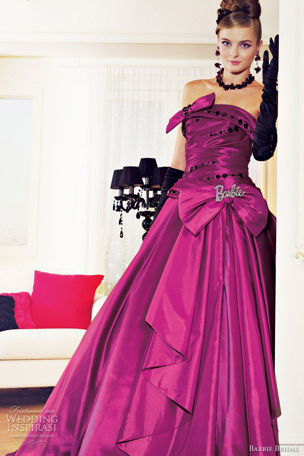 Barbie Purple Ball Wedding Dress Gown 2012