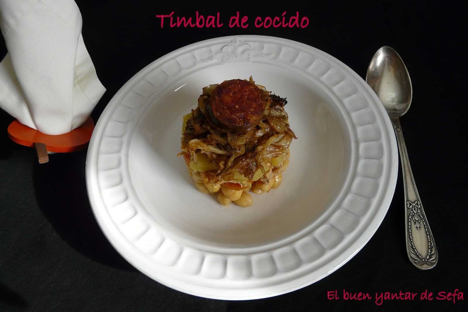 El buen yantar de Sefa TIMBAL DE COCIDO CON LA SOPA