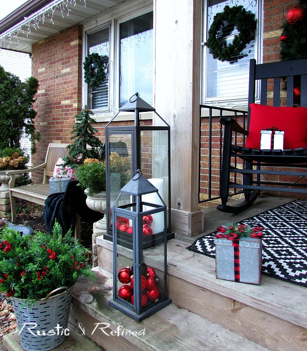 Christmas Porch Decorating Outside for Christmas on a Budget Rustic