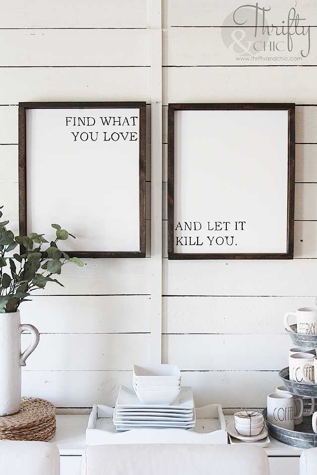 DIY framed canvas quote, sign or art. White canvas with black quote and lettering. DIY farmhouse sign. How to make a framed canvas sign. Easiest way to transfer letters. how to transfer words to canvas or wood 