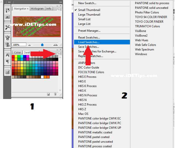 Cara menambah pallete / Color Swatches di photoshop Cara menambah pallete / Color Swatches di photoshop dari pihak ke 3