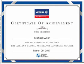 Allianz Global Assistance Advanced, course, certificate
