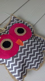 Field of Poppies: An Easy Owl Burlap Door Hanger