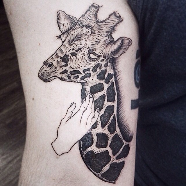 tatuagem de girafa tatuagem de girafa