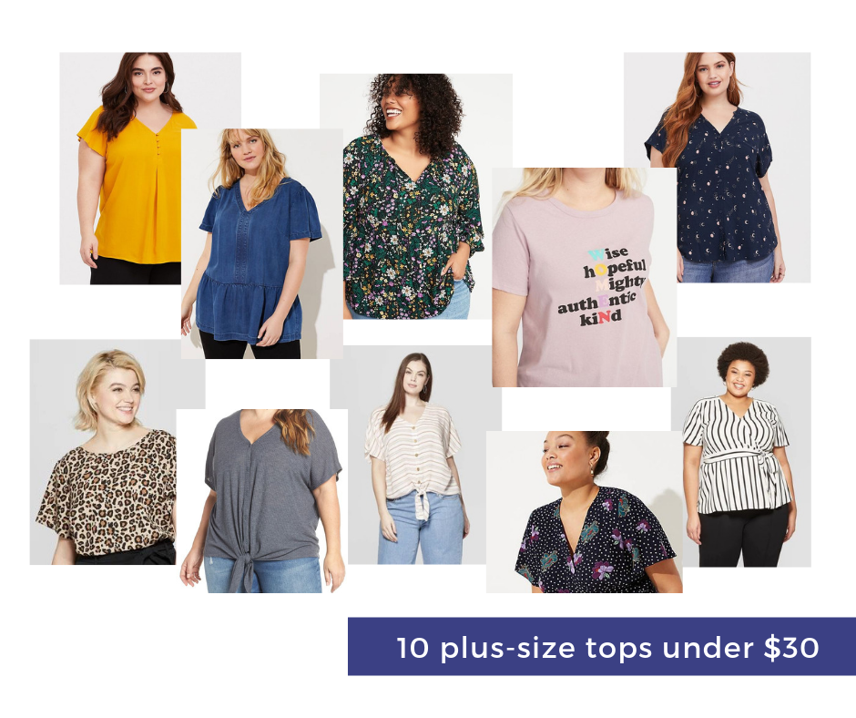 affordable plus size tops