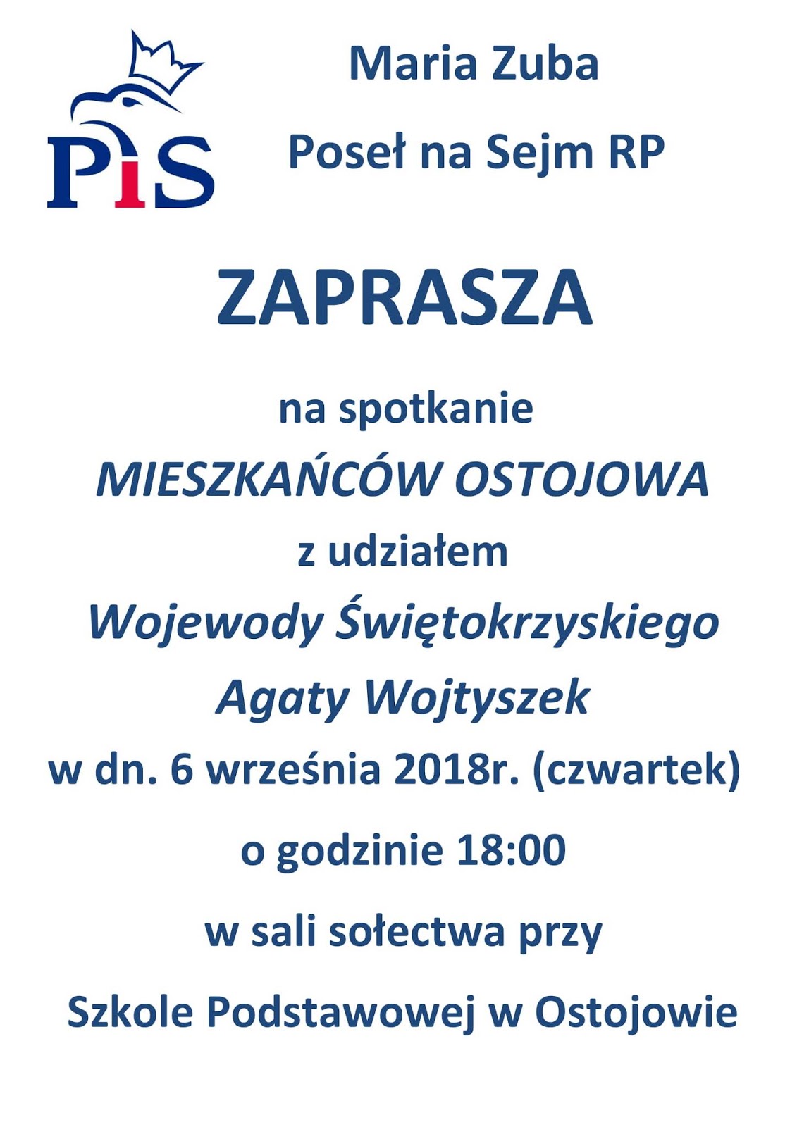 Nasz Suchedniów Zaproszenie Na Spotkanie Z Wojewodą świętokrzyskim