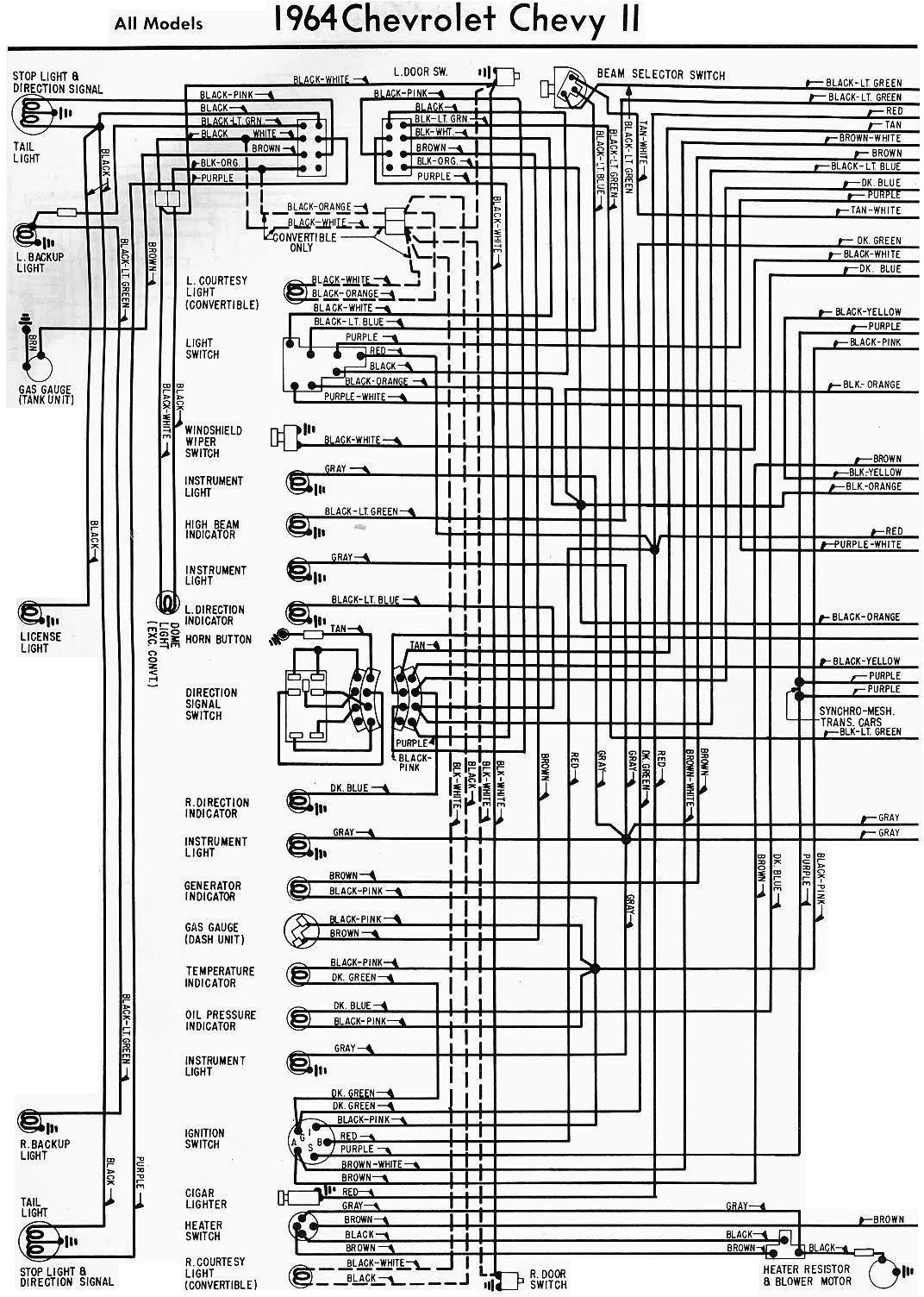 1964 Chevrolet Chevy Ii Electrical Wiring Diagram