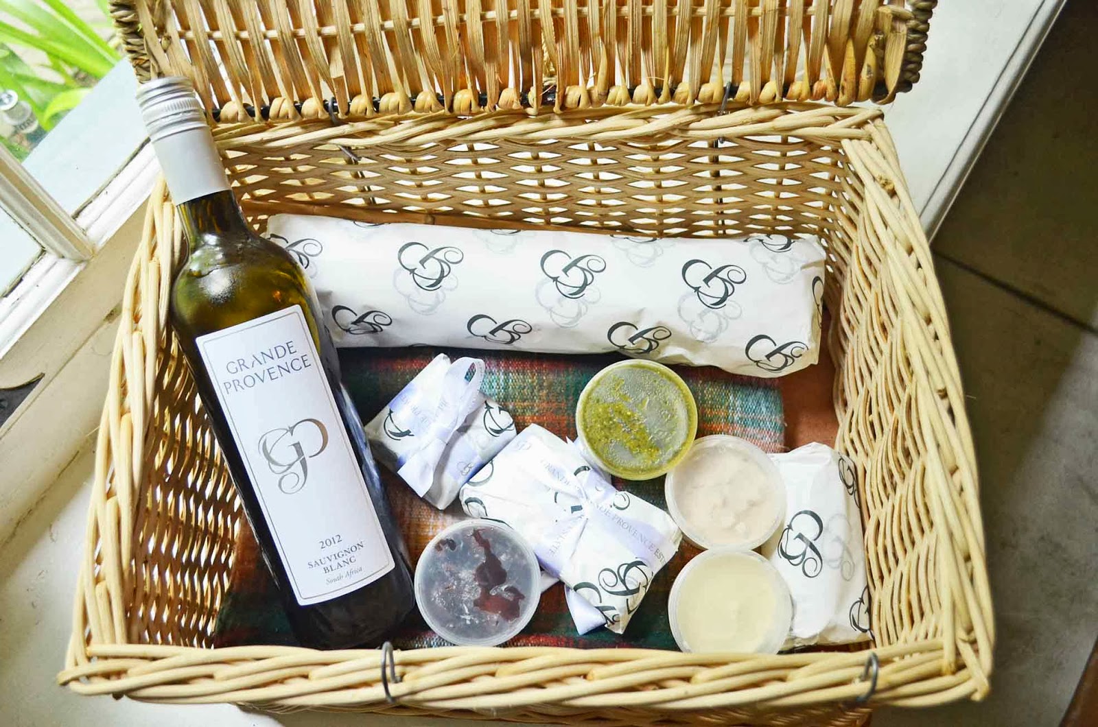 . Rainy day picnic lunch at Grande Provence, Franschhoek