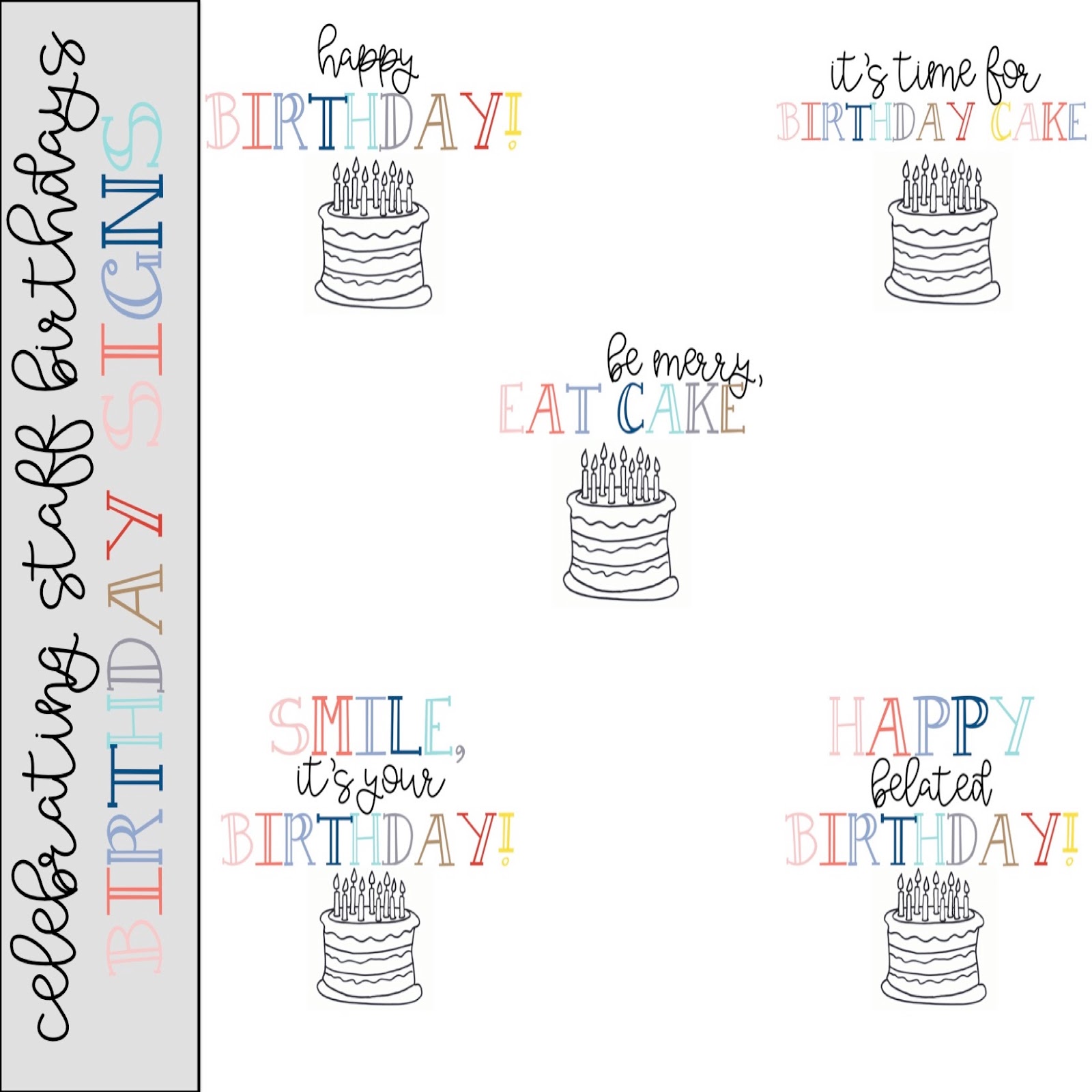 Celebrating Workforce Birthdays Printable Doorway Symptoms Im photograph regarding Printable Tip Jar Signs titled Celebrating Employees Birthdays Printable Doorway Symptoms Im