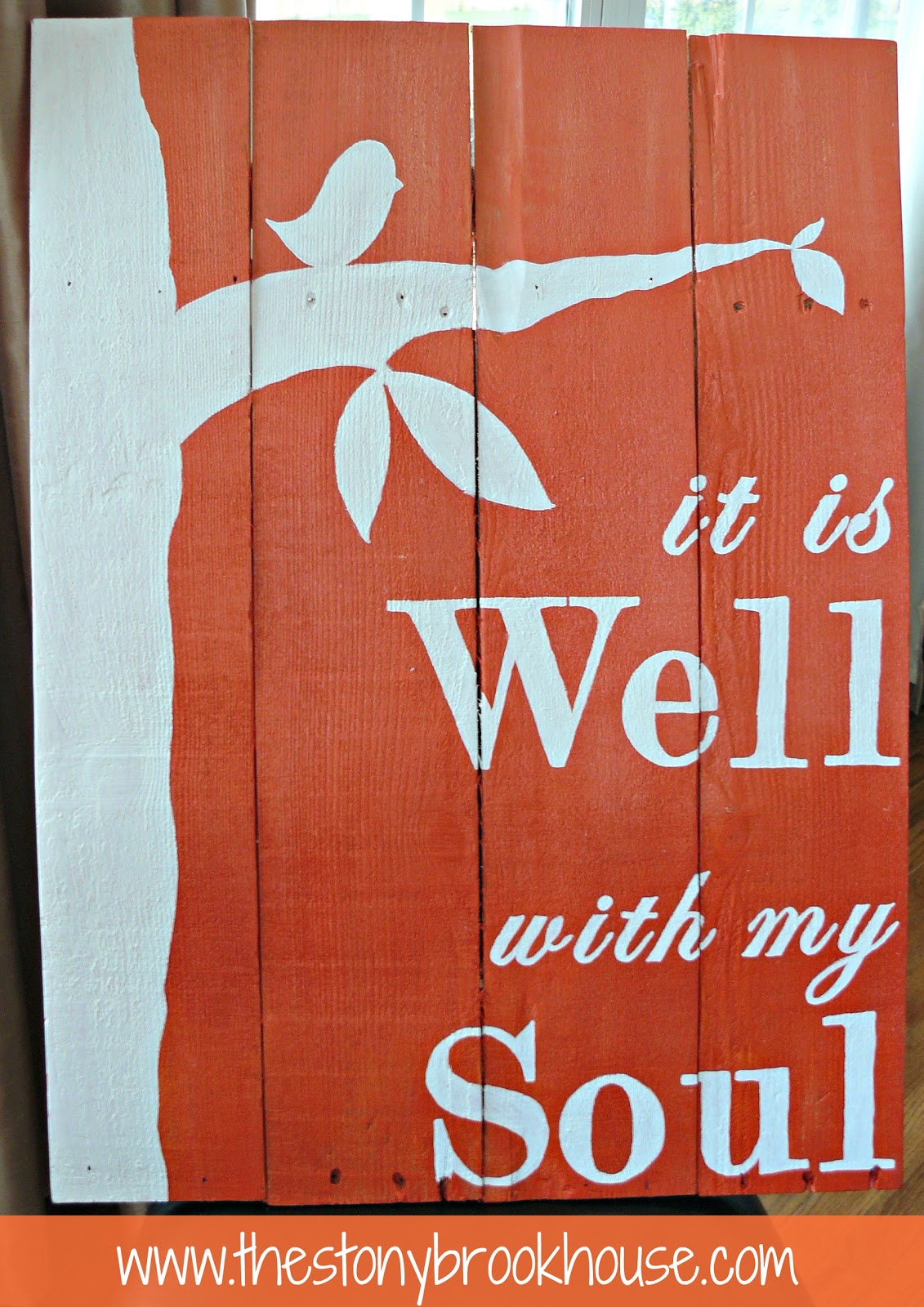 Sunburst Orange Ombre Pallet Sign {It Is Well} The Stonybrook House