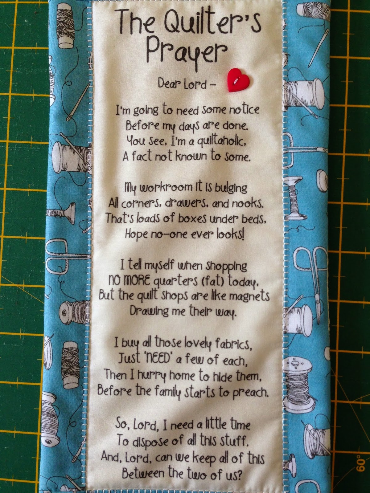 Mother Hen Quilting The Quilter's Prayer