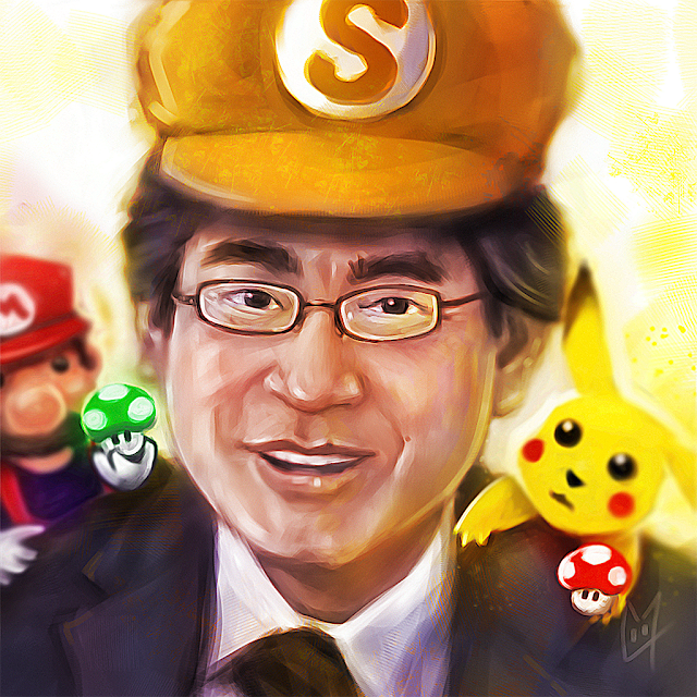 Satoru Iwata painting