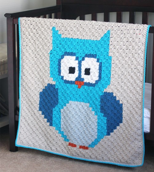 Baby Owl C2C Blanket - Free Pattern