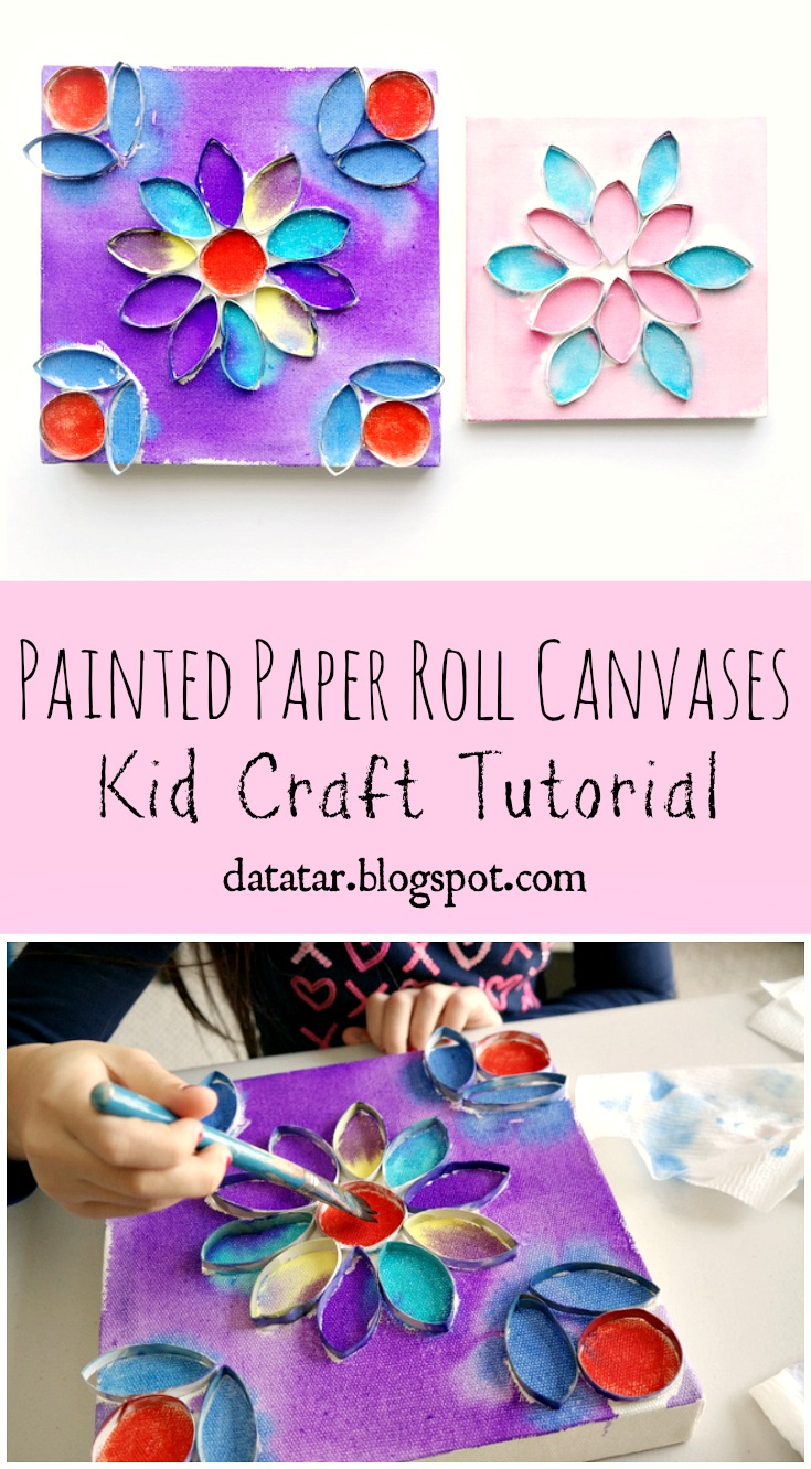 Painted Paper Roll Canvases A Canvas Corp Brands Kid's Craft Tutorial