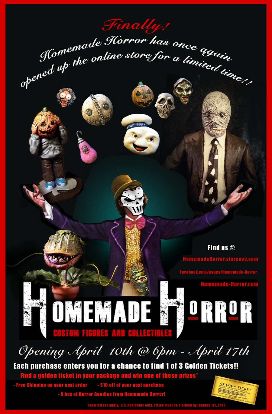 The Horrors of Halloween: HALLOWEEN magnets and figure by HOMEMADE HORROR