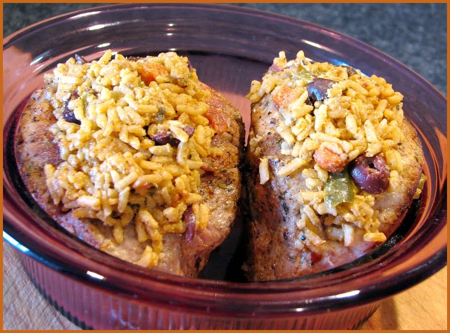 Fat Johnny's Front Porch Jambalaya Stuffed Pork Chops