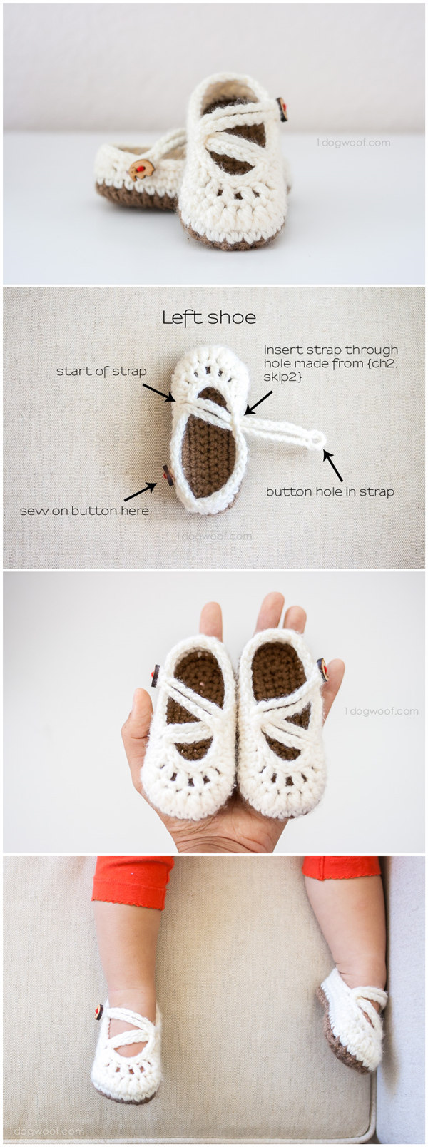 Double Strapped Baby Mary Janes Crochet Pattern
