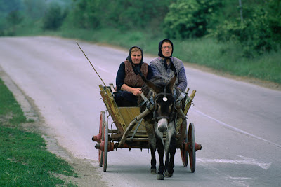 Women on donkey Bulgeria