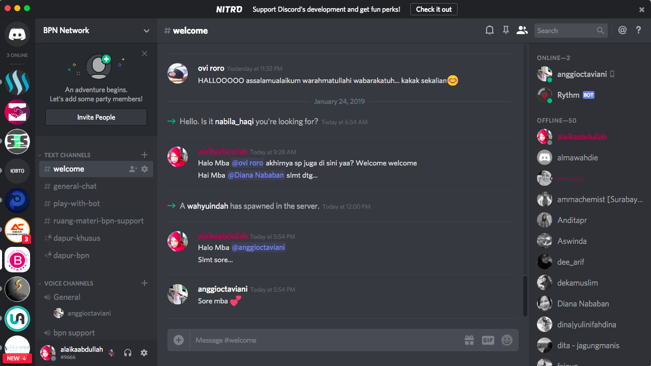 Blogger Perempuan Discord Server