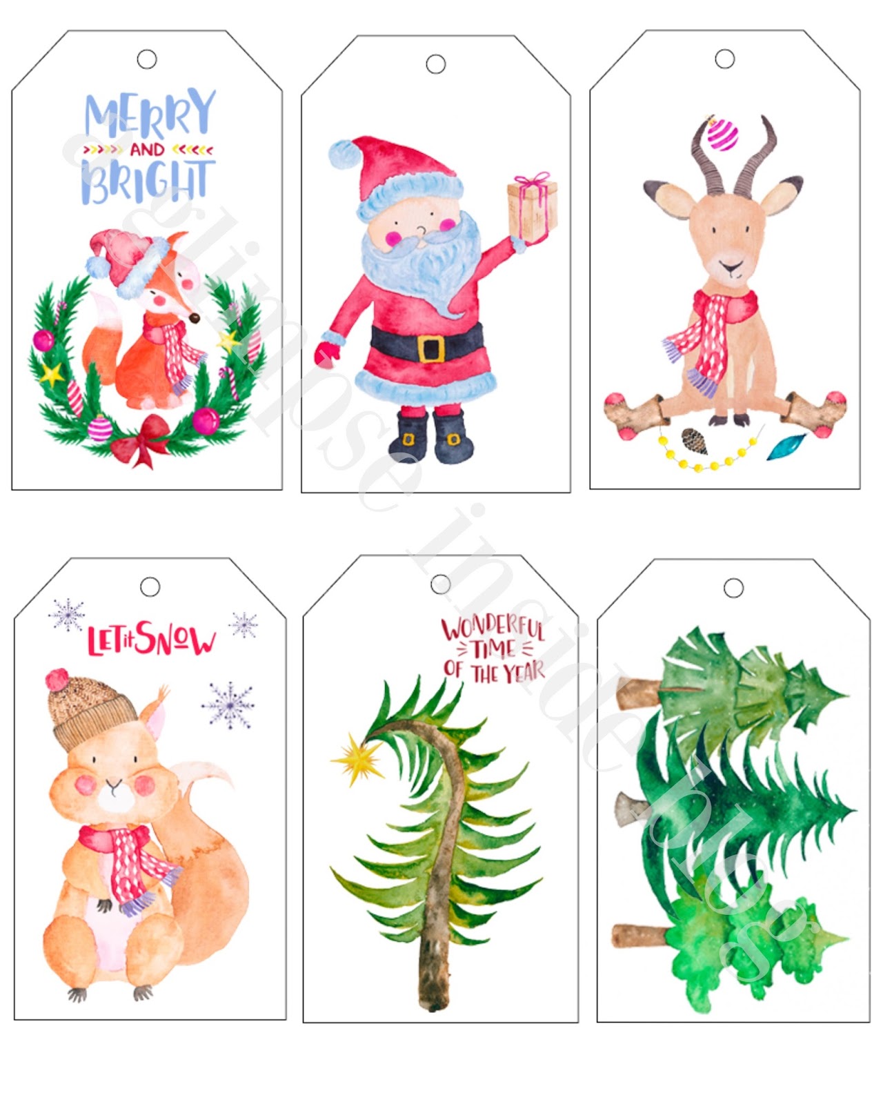 Printable Christmas Gift Tags | A Glimpse Inside