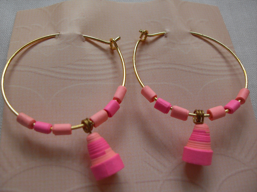 Paper Quilling Hooped Earring Designs and Collections 2015 Quilling