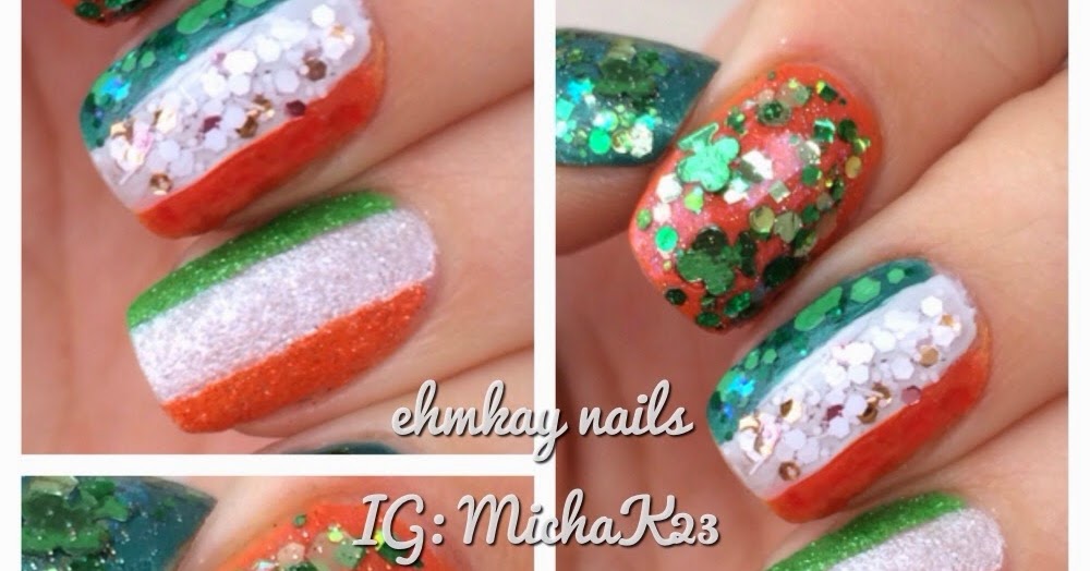 KhushiWorld - A World Of Recipes,Arts,Crafts,DIY,Fashion,Beauty and much  more: Tri-Color Nail Art | Republic Day Special