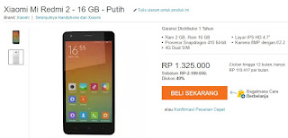 Harga Xiaomi Redmi 2 LTE Android Murah 16 GB Rp 1 Jutaan Harga Xiaomi Redmi 2 LTE Android Murah 16 GB Rp 1 Jutaan
