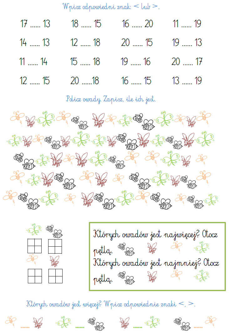 Karty Pracy Zadania Z Matematyki Klasa 2 Podstawowa Do Wydrukowania BLOG EDUKACYJNY DLA DZIECI: LICZBY DRUGIEJ DZIESIĄTKI - PRZYKŁADOWE