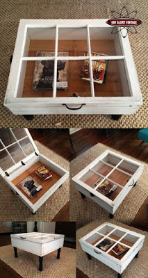 DIY repurposed window table inspiration photo