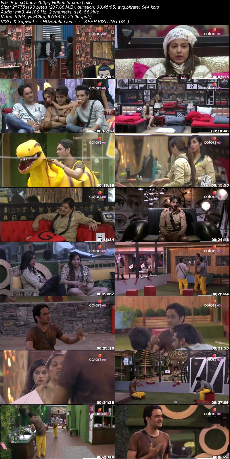 Bigg Boss S11E46 15th November 2017 HDTV 480p 200MB Download