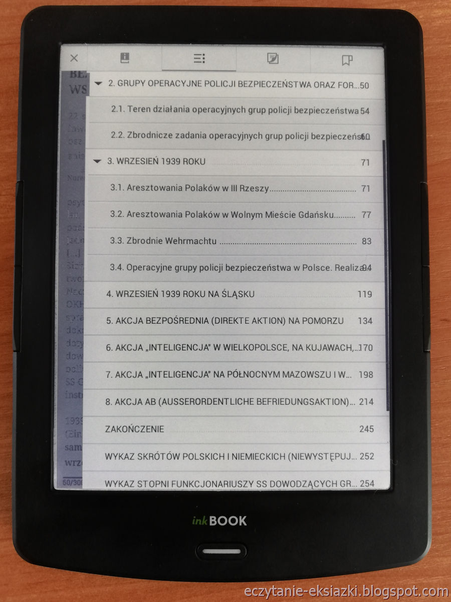 PocketBook Reader na InkBOOK LUMOS – zagnieżdżony spis treści