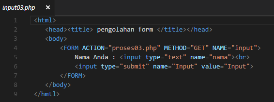 <Input name= submit Type submitnvalie=send> html.