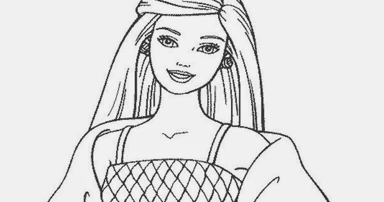 sketsa gambar barbie