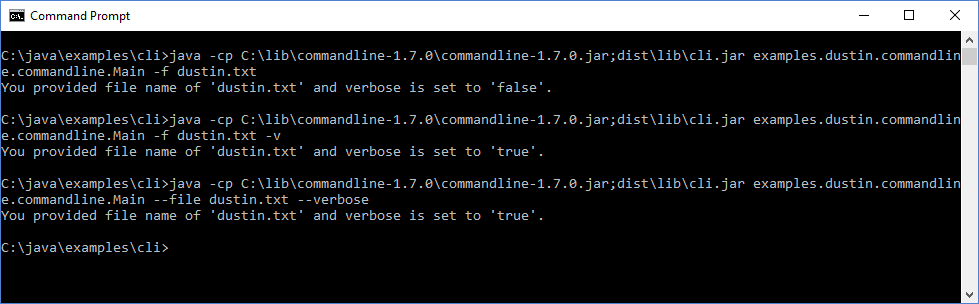 Inspired by Actual Events: Java Command-Line Interfaces (Part 4 ...